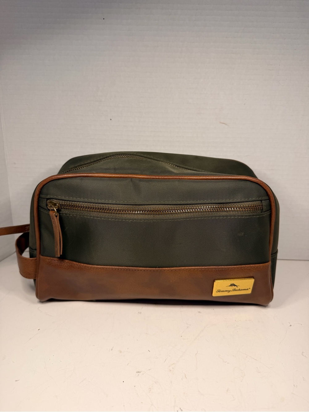 Tommy Bahama Olive Green and Brown Travel Toiletry Kit
Dopp Bag